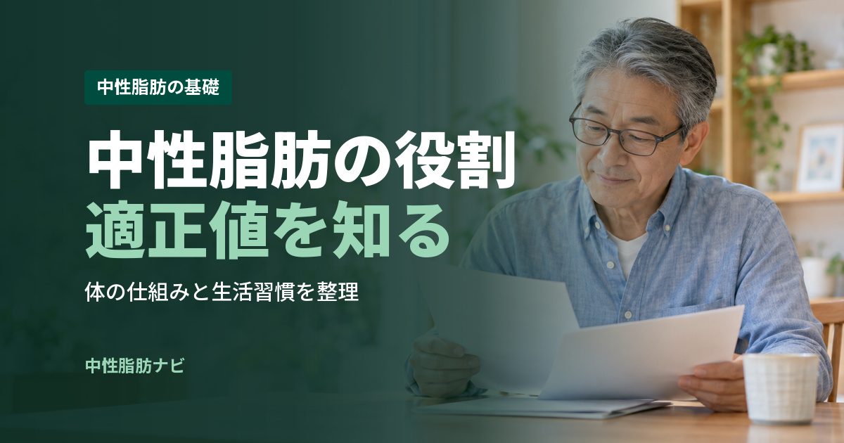 中性脂肪の役割適正値を知る