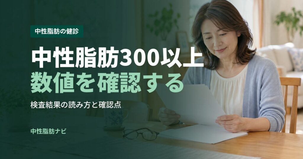 中性脂肪300以上数値を確認する