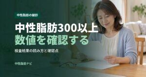 中性脂肪300以上数値を確認する