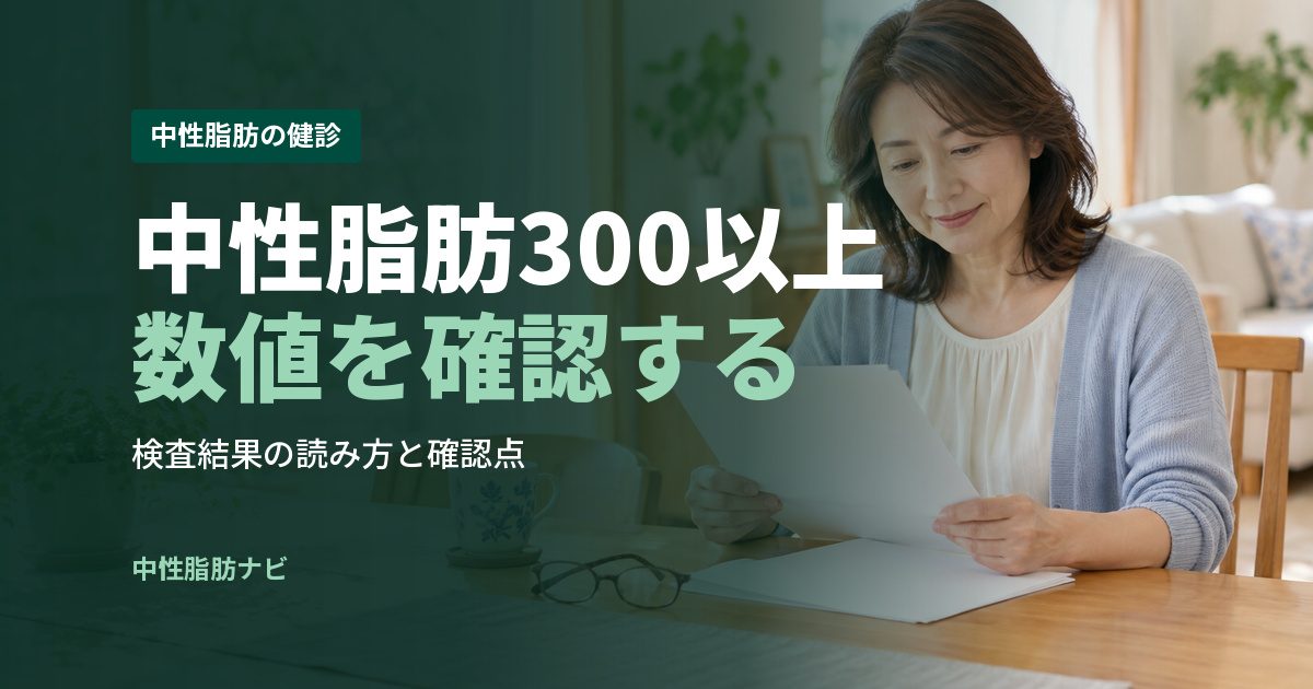 中性脂肪300以上数値を確認する