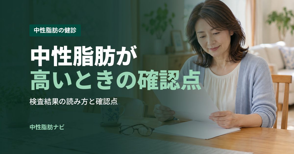 中性脂肪が高いときの確認点