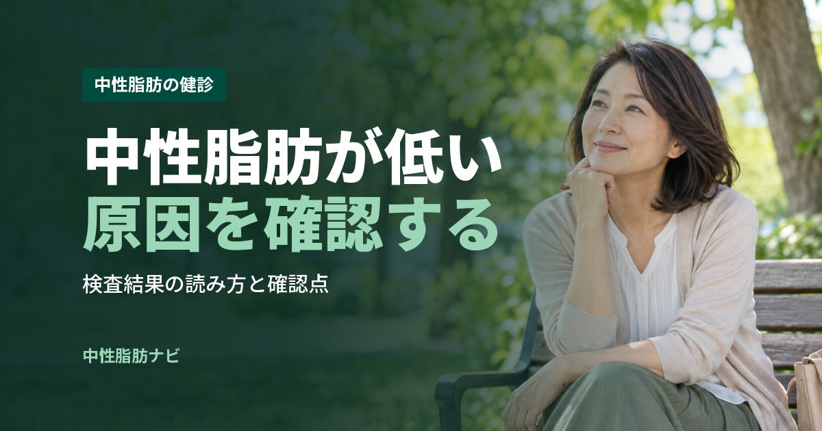 中性脂肪が低い原因を確認する