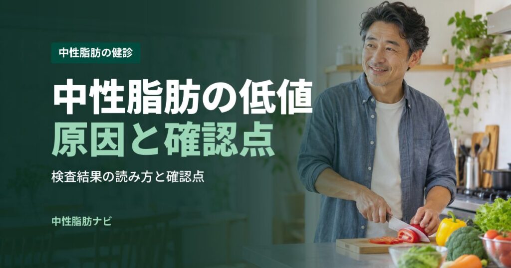中性脂肪の低値原因と確認点