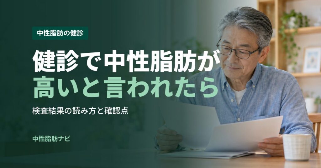 健診で中性脂肪が高いと言われたら